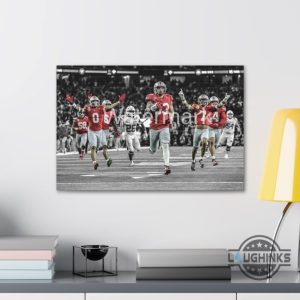 jack sawyer sack fumble six vs texas ohio state canvas printed framed poster