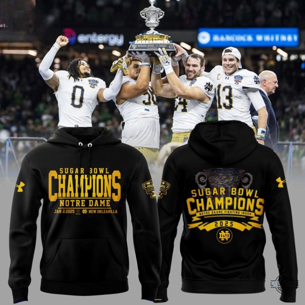 Sugar Bowl Champions Notre Dame 2025 Under Armour Shirt