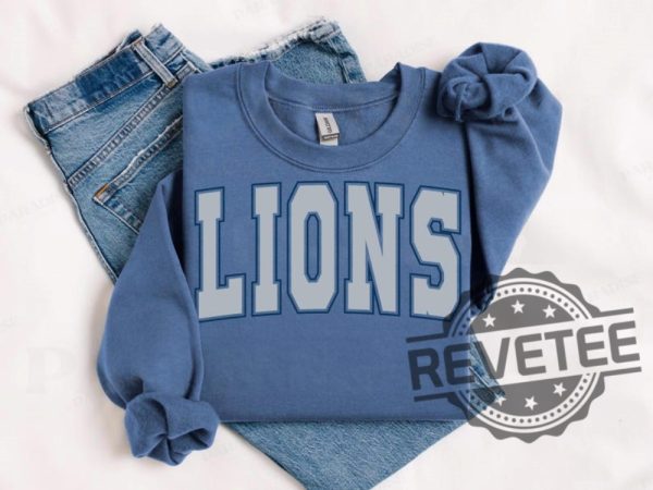 Detroit Lions Sweatshirt Crewneck Tshirt Hoodie Tee Gift For Fan Mens Womens Pullover Unique Unique revetee 1