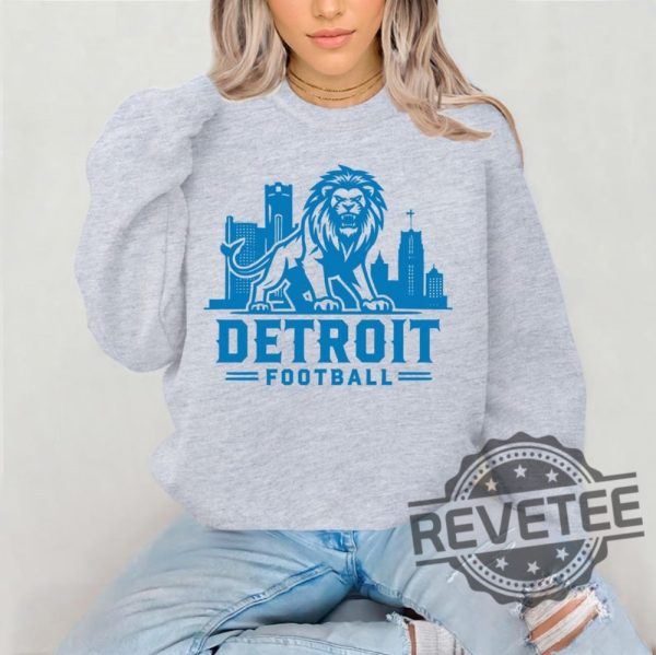 Vintage Detroit Lions Crewneck Sweatshirt Tshirt Hoodie Tee Gift For Fan Lions Gear Detroit Game Day Sweater Pullover Hoodies Unique revetee 1 1