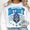 Detroit Lions Crewneck Tshirt Sweatshirt Tee Gift For Fan Mens Womens Detroit Football Mascot Lion Tee Game Day Birthday Valentine Unique revetee 1