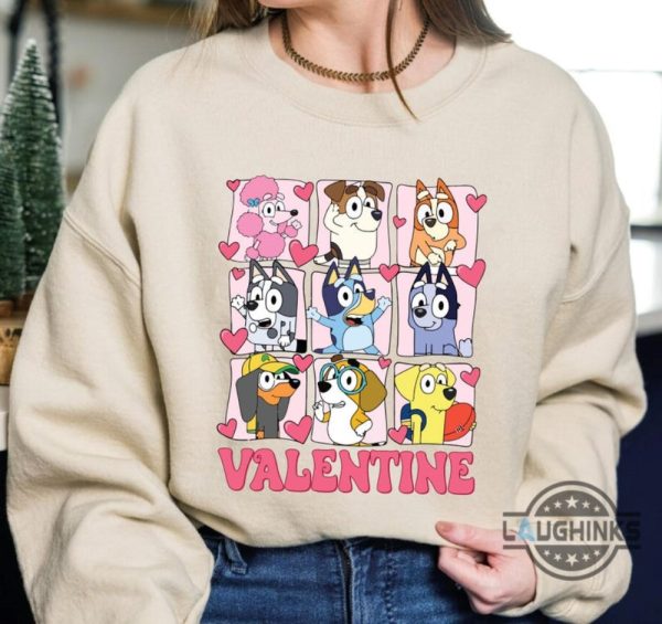 bluey dog and friends valentines day shirt