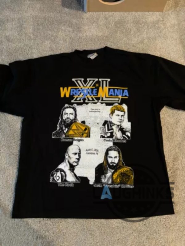 wwe wrestlemania 40 shirt reprinted for cody rhodes roman reigns rock rhea ripley fans laughinks 2