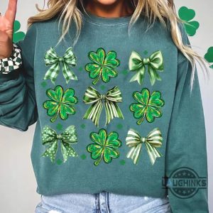 coquette bow st patricks day shirt