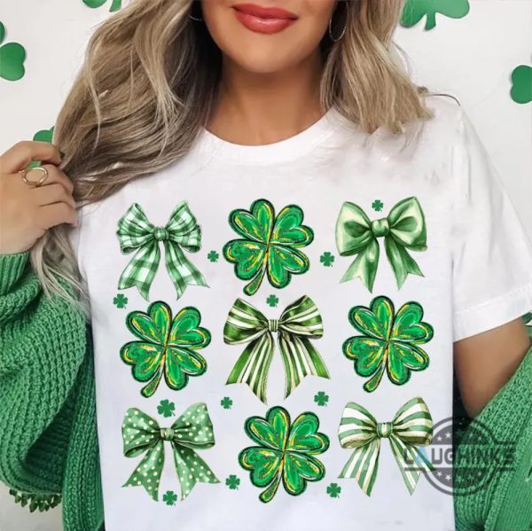 coquette bow st patricks day shirt