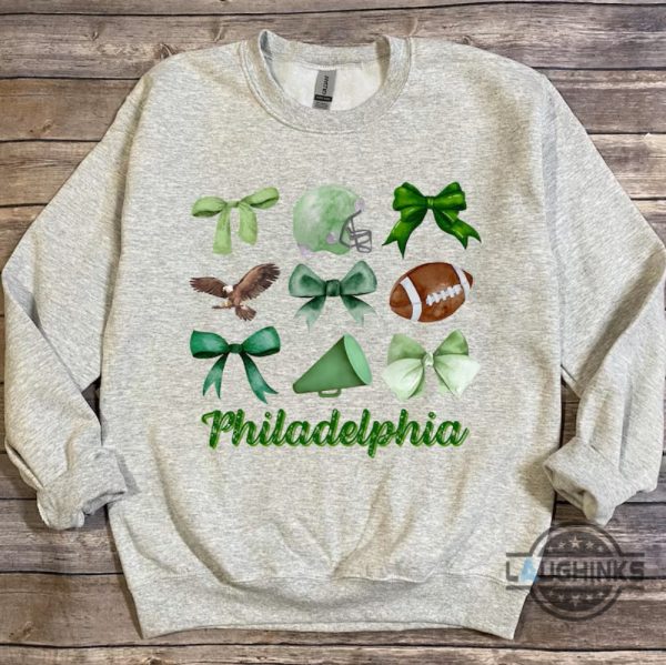 philadelphia eagles football coquette bow game day shirt