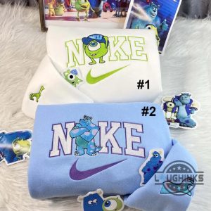 mike wazowski and james sullivan monsters inc disney nike embroidered sweatshirt t shirt hoodie laughinks 4