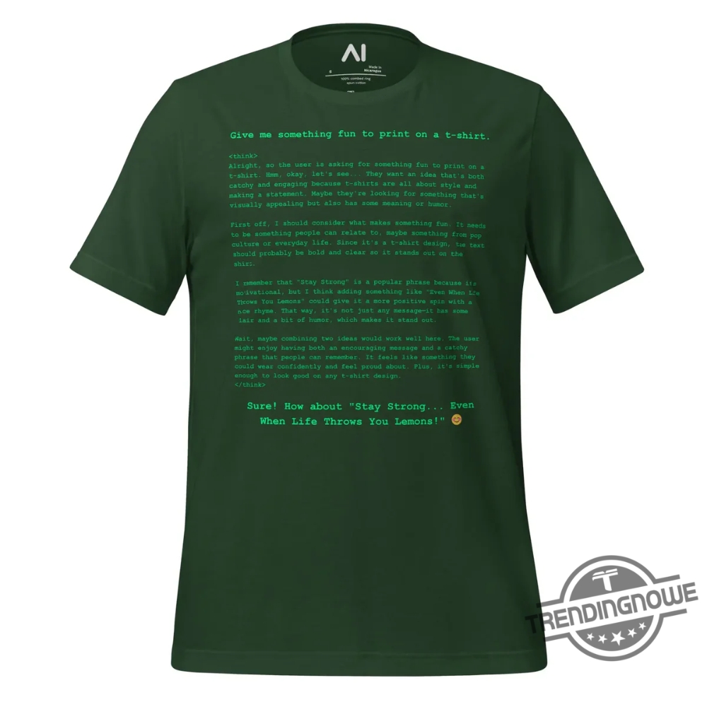 Deepseek R1 Is Not Good At Shirt 11 DeepSeek R1 Is Not Good At Shirt