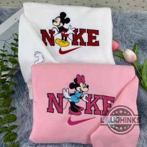 mickey and minnie nike embroidered sweatshirt t shirt hoodie