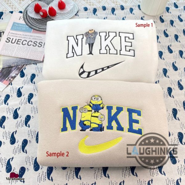 minions and gru nike embroidered sweatshirt t shirt hoodie