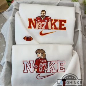 taylor swift and travis kelce nike embroidered sweatshirt t shirt hoodie