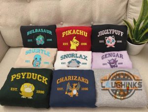 pokemon embroidered sweatshirt t shirt hoodie