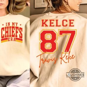 in my chiefs era travis and taylor 87 shirt