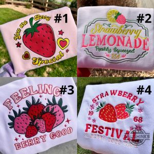 strawberry embroidered sweatshirt t shirt hoodie