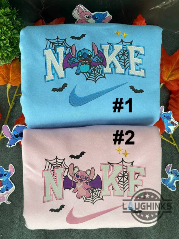 nike stitch and angel halloween embroidered sweatshirt t shirt hoodie