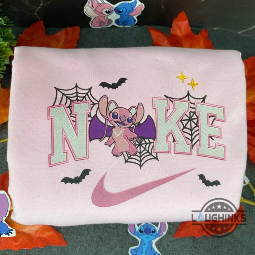 Nike Stitch And Angel Halloween Embroidered Sweatshirt T Shirt Hoodie