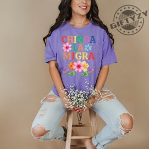 Antitrump Chinga La Migra Shirt Bold Political Tee With Watercolor Design giftyzy 2