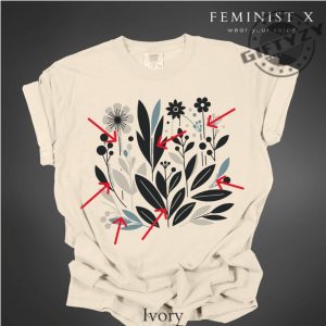 Subtle Fuck Fascism Minimalist Flower Shirt giftyzy 5