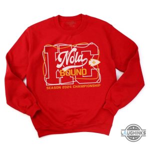 nola bound kc chiefs football conference champions shirt