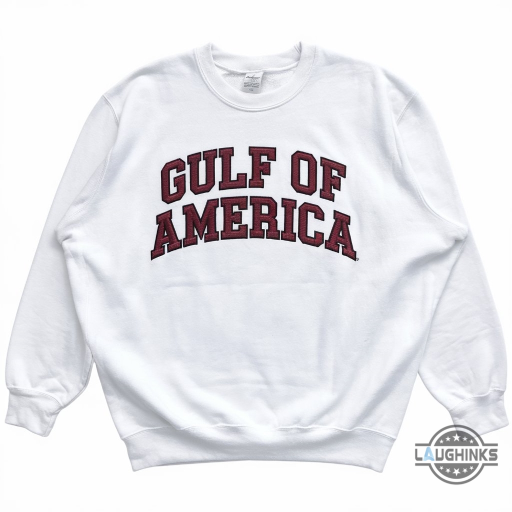 Gulf Of America Embroidered T Shirt Sweatshirt Hoodie