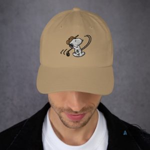 snoopy playing golf embroidered baseball hat