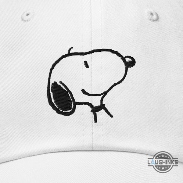 snoopy smiling embroidered baseball hat