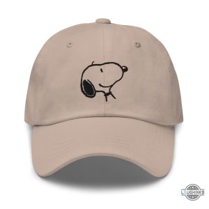 snoopy smiling embroidered baseball hat