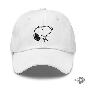 snoopy smiling embroidered baseball hat