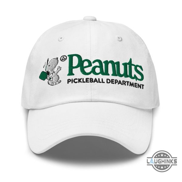 peanuts pickleball department embroidered baseball hat