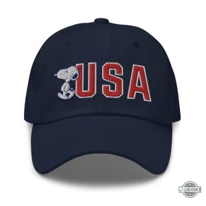 snoopy usa embroidered baseball hat