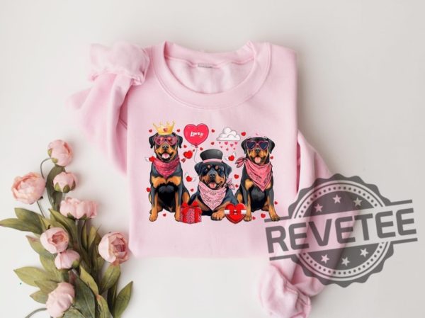 Valentine Rottweiler Dogs Sweatshirt Tshirt Hoodie Tee Gift For Fan Mens Womens Crewneck Pullover Unique revetee 1