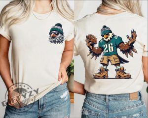 Philadelphia Fan Sports Gifts Back And Front Mascot Vintage Shirt giftyzy 3