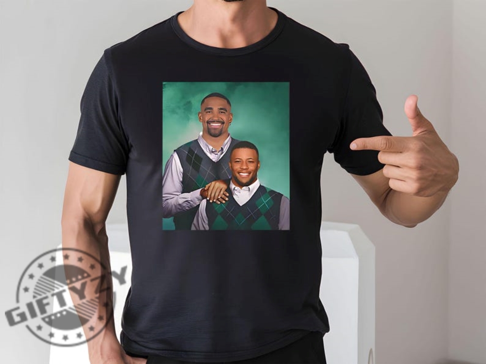 Philadelphia Football Jalen Hurts Saquon Barkley Step Brothers Poster Tshirt