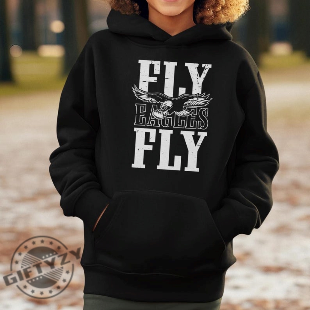 Philadelphia Football Inspired Theme Eagles Fly Support Football Playoffs Fans Shirt