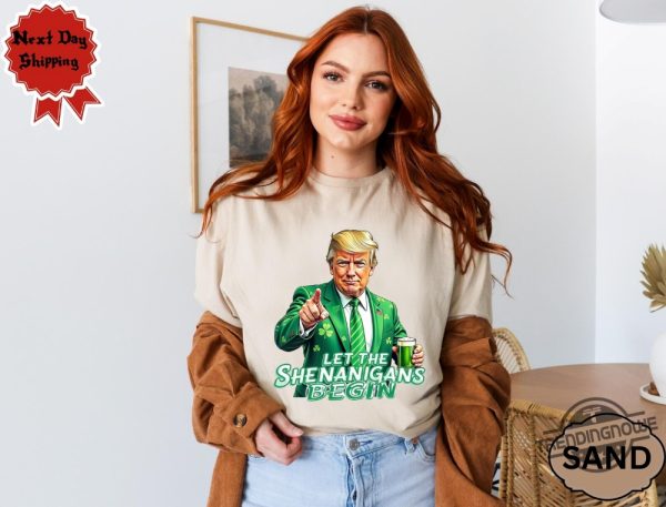 St Patricks Trump Let The Shenanigans Begin Shirt trendingnowe 2