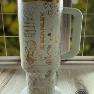 peanuts woodstock charlie brown snoopy valentines engraved stanley cup 40oz dupe laughinks 1