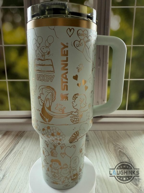 peanuts woodstock charlie brown snoopy valentines engraved stanley cup 40oz dupe laughinks 1