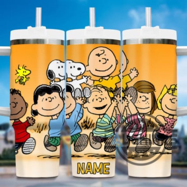 custom name snoopy stanley tumbler cup dupe 40oz