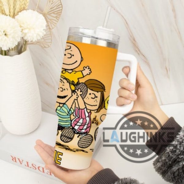 custom name snoopy stanley tumbler cup dupe 40oz