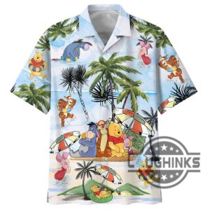 winnie the pooh summer hawaiian shirt and shorts