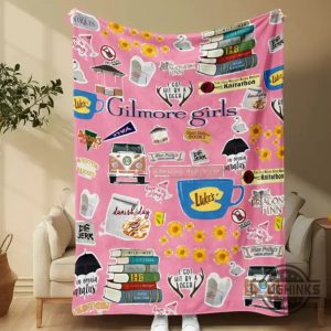 pink gilmore girls fleece throw blanket valentines gift