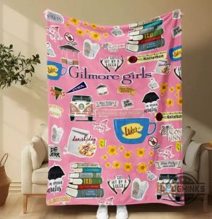 pink gilmore girls fleece throw blanket valentines gift