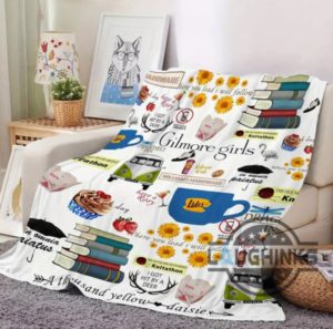 white gilmore girls lukes diner throw fleece blanket