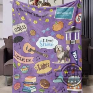 purple gilmore girls fleece throw blanket valentine gift