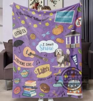 purple gilmore girls fleece throw blanket valentine gift