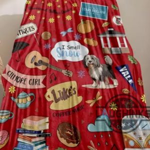 red gilmore girls fleece throw blanket valentines gift