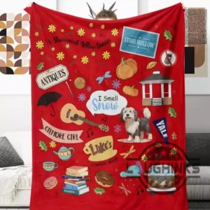 red gilmore girls fleece throw blanket valentines gift