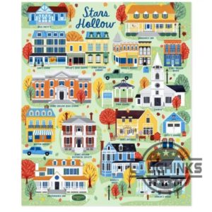 gilmore girls stars hollow map fleece blanket