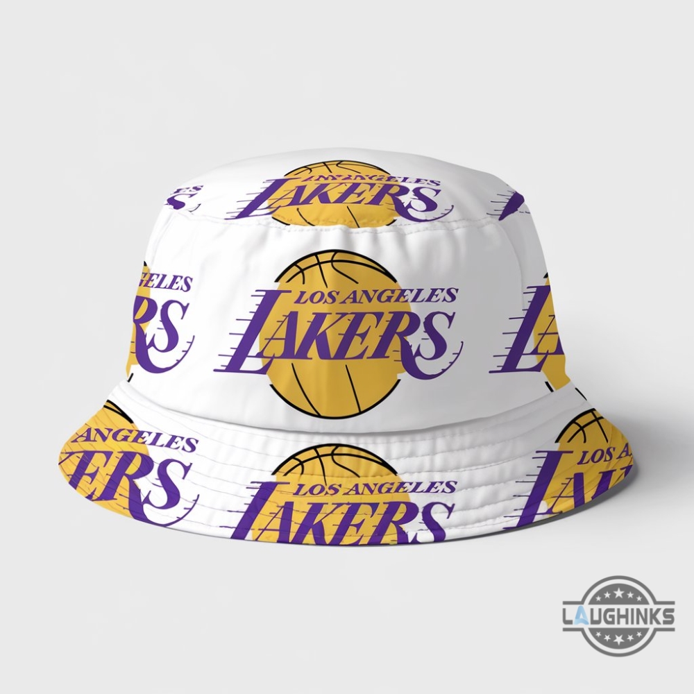 White Los Angeles Lakers Bucket Hat