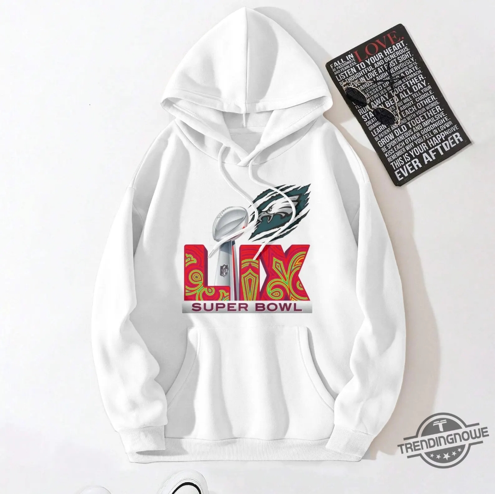 "Celebrate Philadelphia Eagles Super Bowl 59 Victory with 2025 Champions Shirts" 8 2025 Super Bowl Champions Eagles Hoodie